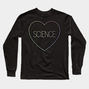 I Love Science Heart Long Sleeve T-Shirt